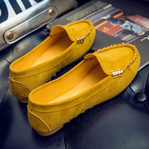 Ortopedisk Walking Loafer Dam Casual Bekväma Tofflor Skor För Inomhus Utomhus Nytt yellow 42