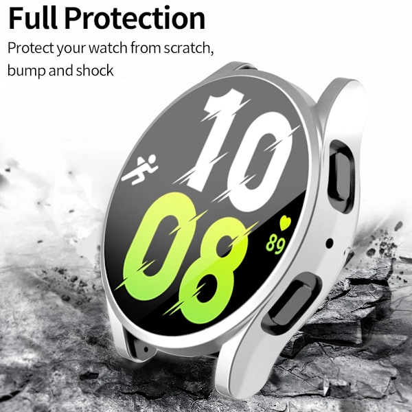 Mjukt TPU-skal för Samsung Galaxy Watch 4/5/6/7 40mm 44mm Skärmskydd Allround Skyddsfodral för Watch 6 47mm 43mm Red for Watch 4 5 40mm