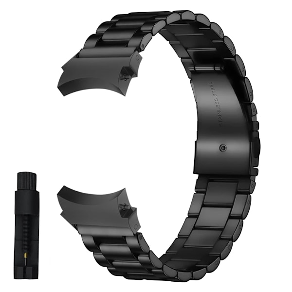 Inga glipor Correa för Galaxy Watch 7 6 5 4 44mm 40mm 5pro armband 45mm stålarmband för Samsung Galaxy Watch 6 4 Classic 47mm 46mm 43mm black tool watch 4 classic 46mm
