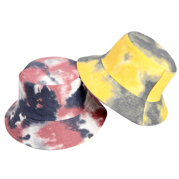 Tie-dye Bucket Hat Casual Outdoor Solskyddshatt Vändbar Dubbelsidig Bär Lämplig k
