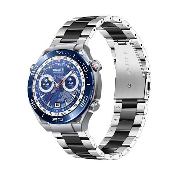 22mm 20mm Metallarmband för Samsung Galaxy Watch 7 6 5 4 40mm 44mm 46mm 5Pro 45mm Rostfritt Stål Armband för Amazfit Bip Huawei GT4 silver black 20MM