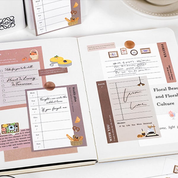 Tecknad design Enkel anteckningsblock Anteckningsblock med klara färger och klara utskrifter för grund- och gymnasieelever caramel
