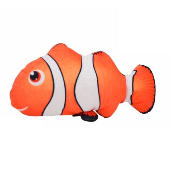 Elektrisk Fisk Katt USB Leksak Sjungande och Talande Simulering Hoppande Fisk Hundleksak red clown fish