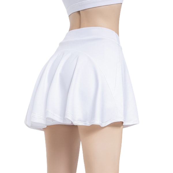 Korta culottes löpardräkt fitness tennis antireflex kjol 2pcs gray s