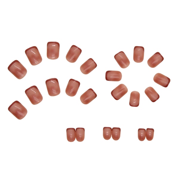 Klar vindröda konstgjorda naglar cover Bekvämt att bära lösnaglar för dagligt bruk och fest glue models