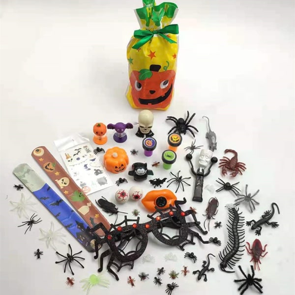 Pumpa presentpåse leksaker för barn Halloween barn set med skalle Bat a