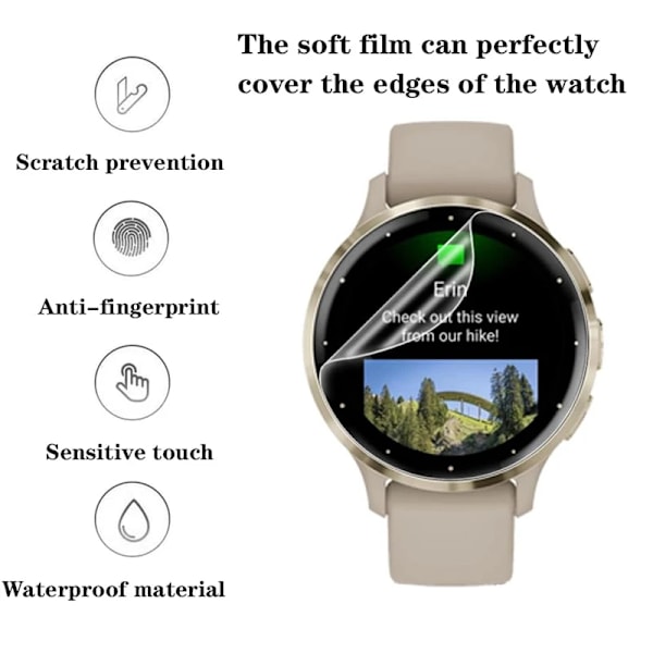 Hydrogelfilm för Garmin Venu 3 3s 2 2s Skyddsfilm Mjuk TPU Anti-repa Skärmskydd för Garmin Venu2 Venu3 Ej Glas 5PCS For Garmin venu 2s