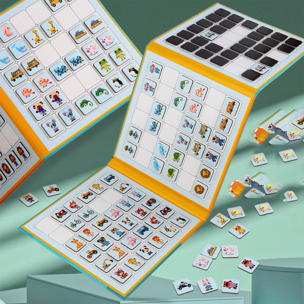 3 i 1 Magnetic Elimination Desktop Game Intressant magnetiskt pussel Elimination Leksaker för barn Montessori pedagogisk leksak a