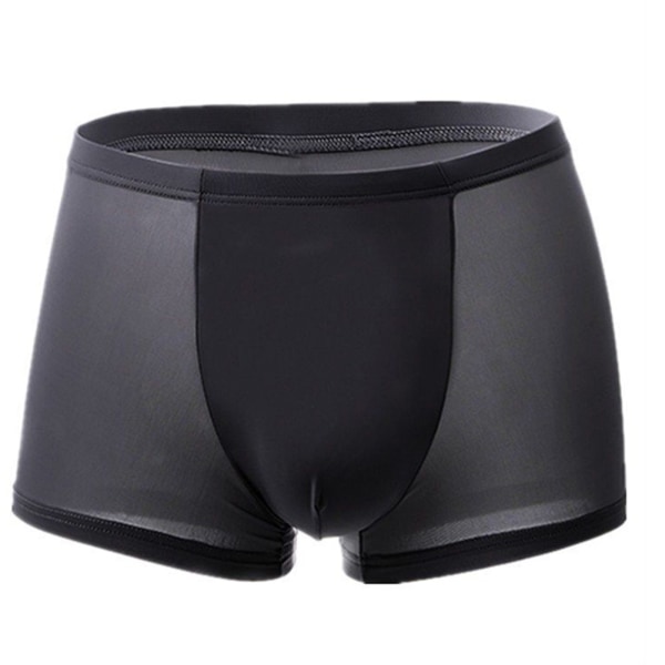Men Ice Silks Andas Underkläder Seamless Quick Dry Shorts Shorts Trunks Kalsonger black 3xl
