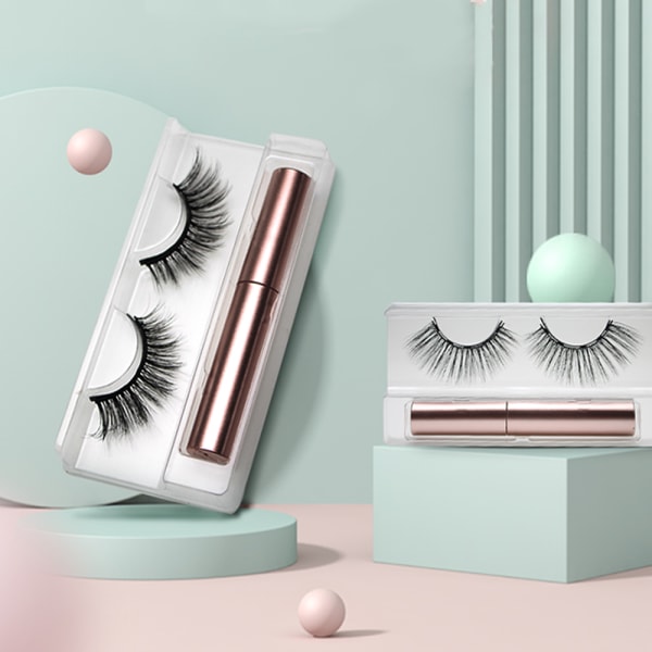 Magnetiska ögonfransar flytande eyeliner Set Enkelt par limfritt Natural Beauty Tool sa110
