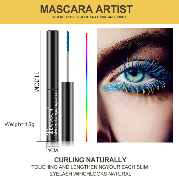 Färg Mascara Långvarig Makeup Tjock Lockig Snabbtorkande Förlängning för kvinnor red