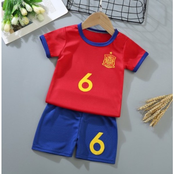 Fc Barcelona Kids Uniform Fotbollströja Träning Kortärmade Toppar Baby b 150