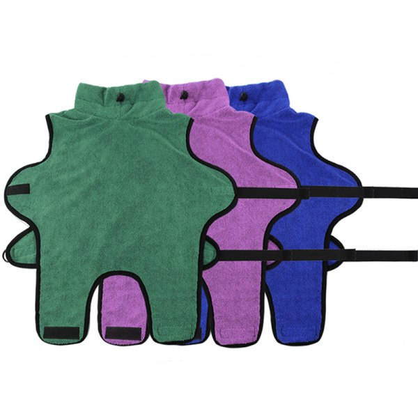 Hundbadrock Handduk Mjuk Superabsorberande badrock Torkande Fuktpyjamas För Hund Nyhet purple xl