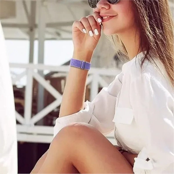 Nylon Elastiskt band För Amazfit gts-gtr 4-3-2-2e-mini-pro-Stratos Bohemiskt Glänsande Pride armband bip-U-pro-S-lite 20mm 22mm Armband White leopard 40 20mm watch band