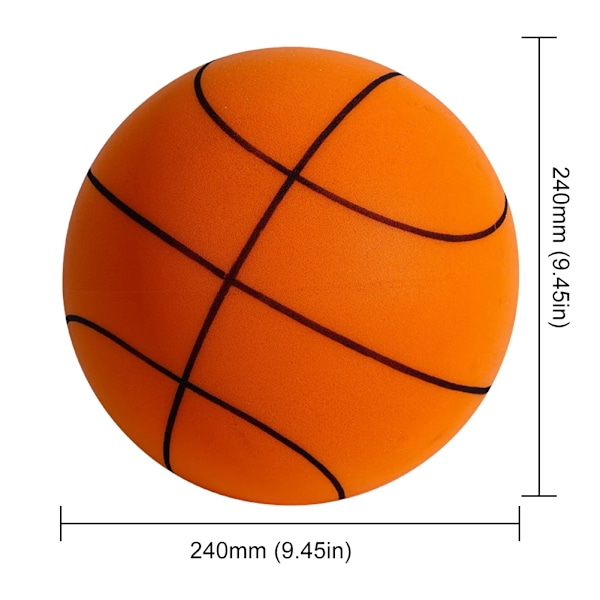 18/21/24cm Tyst Basketboll Barn Studsande Ljudlös Boll Klämbar Skumbasketboll Inomhus Tyst Boll Barn Sport Fotbollsleksaker Yellow 21cm