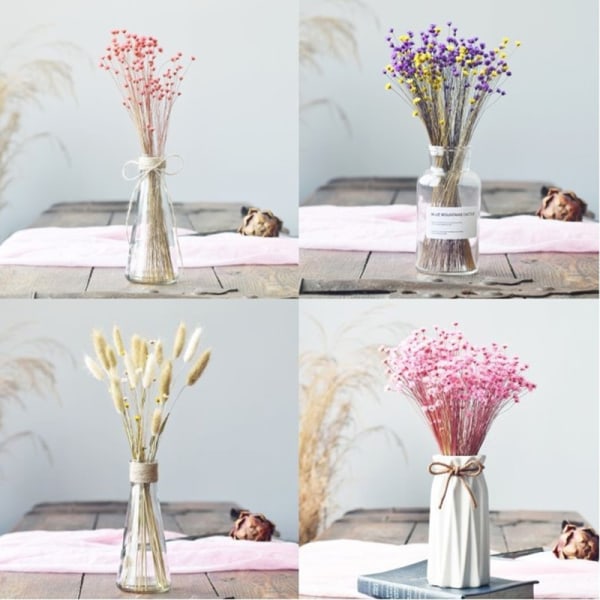 30 st torkad blomma brasiliansk liten stjärna blomma Gypsophila krysantemum konstdekor DIY light pink