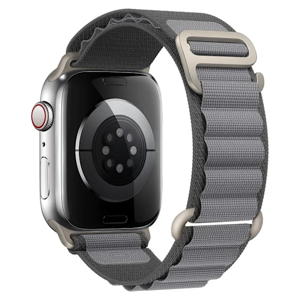 Alpine Armband för Apple Watch Armband 44mm 40mm 49mm 45mm 41mm 38mm 42mm Nylonarmband Iwatch Ultra 2 Series 9 3 4 5 6 7 8 SE Armband Deep Gray 42mm 44mm 45mm 49mm