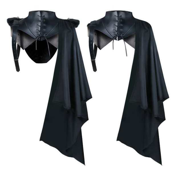 Halloween Party Demon Dress Up Vampyrmantel Herr medeltida Vintage Cape hooded shawl s