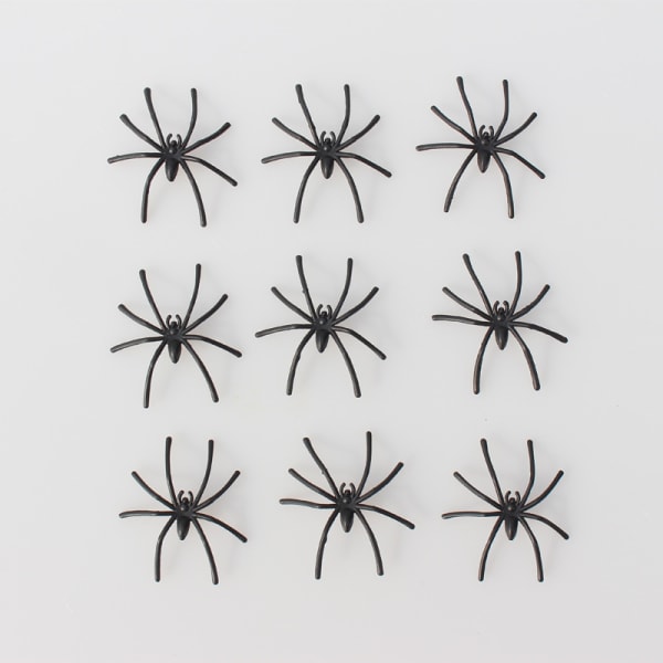 Halloween spindel bomull dekoration rekvisita Spindelnät spindel siden plast liten spindel fest layout Plastic Spider Pack of 60