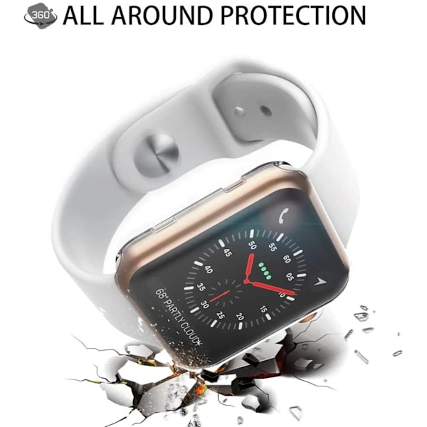 Skal för Apple Watch Ultra 9 8 7 6 SE 5 4 Skärmskydd för iWatch Series 38mm 40mm 41mm 42mm 44mm 45mm 49mm Mjukt Genomskinligt Fodral Transparent Series 123 42mm