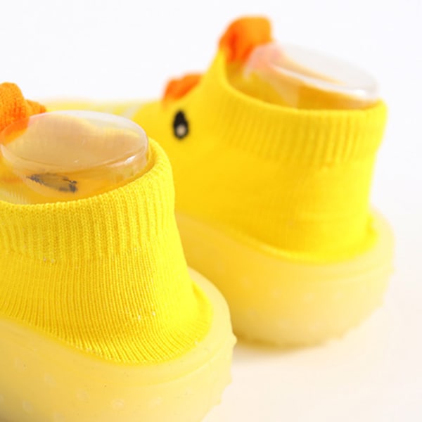 Småbarnsskor för toddler Tecknade söta stickade andningsskor för små barn Baby Pojkar yellow 24