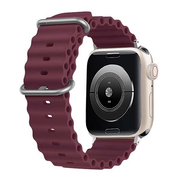 Silikon Ocean armband för Apple Watch band Ultra Series 9 SE iwatch 42mm 44mm 45mm 49mm 38mm 40mm 41mm correas 49 44 45 mm band WR 38mm 40mm 41mm