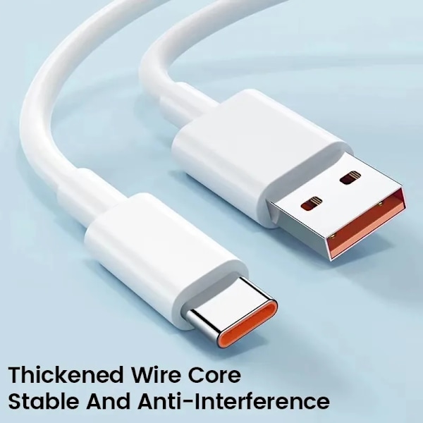 6A 67W Snabb USB-laddare för Xiaomi 10 11 12 Lite 13T 14 Redmi Note 10S 11S 11T 12 13 Pro POCO Turbo Charge Typ C Laddningskabel EU Plug - 2m Cable