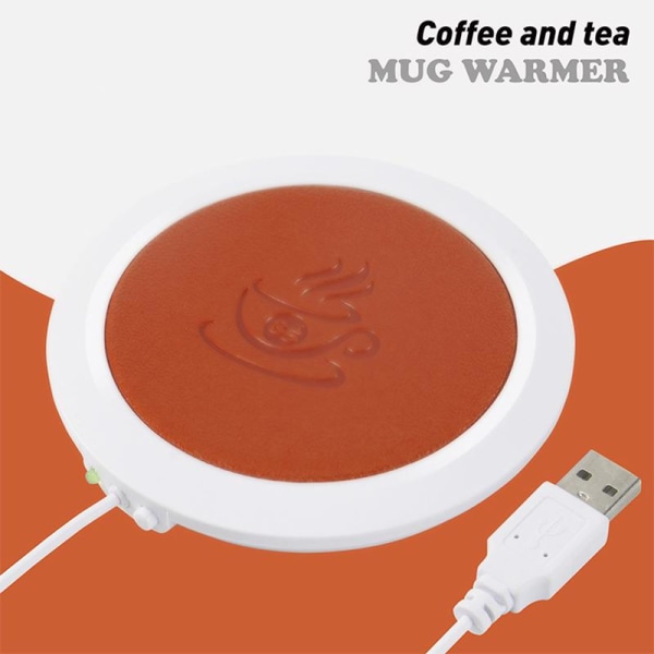 USB Warmer Pad Warm Cup Mat Värmeenhet Office Coffee Tea Warmer Pad Mat Bord PU c