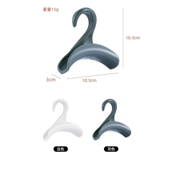 5 st väskhängare krok Handväska hatt scarf förvaringsställ garderob ryggsäck krok Handväska Hållare Förvaringsställ Organisation Gray-10pcs