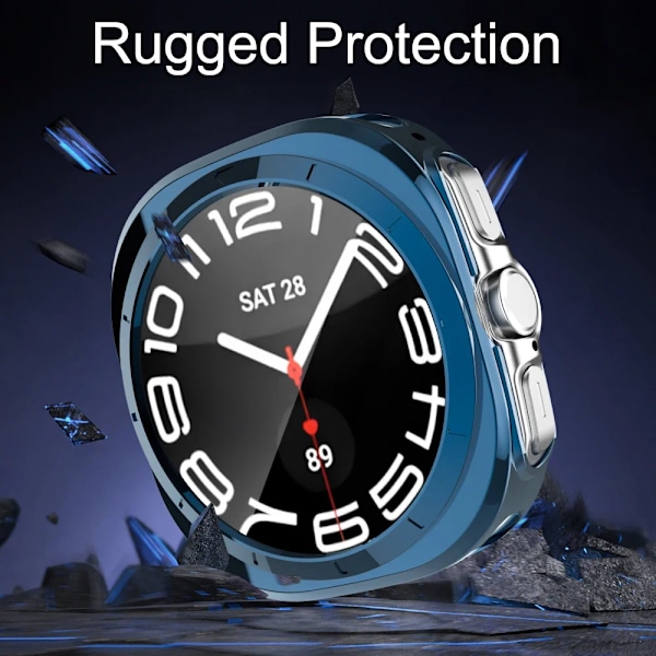 TPU-skal för Samsung Galaxy Watch 7 Ultra 47mm Mjukt Ram Skydd Anti-Rep Bumper Skyddsskal för Galaxy Watch Ultra Red Watch 7 Ultra 47mm