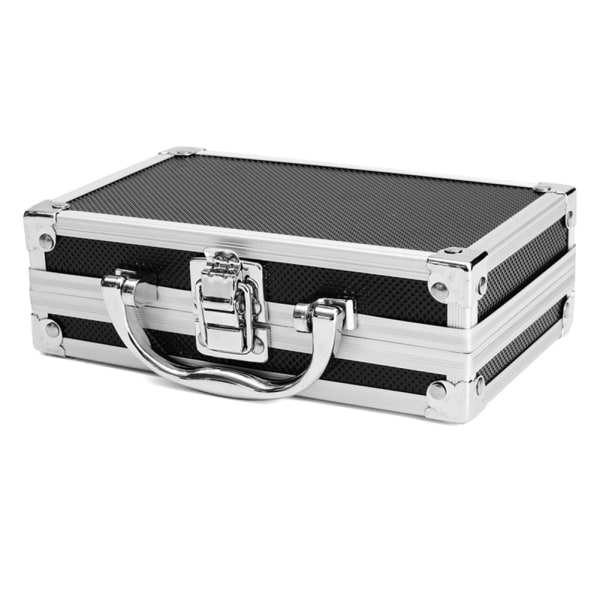 Bärbar aluminiumväska Case Organizer Reseverktyg Hållare Ny 215mmx215mmx65mm