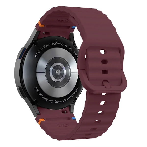 Originalt silikonarmband för Samsung Galaxy Watch 7 FE 6 4 Classic 5 pro 44mm 40mm 43mm 47mm 45mm Armband Galaxy Watch6 7 Rem Wine Red Galaxy Watch 7 FE