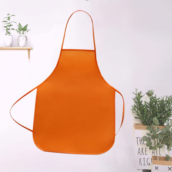 2 ST Matförkläden med justerbar rem Artist Tvättbar, hopfällbar lättviktshaklapp för barn DIY Art Supply orange