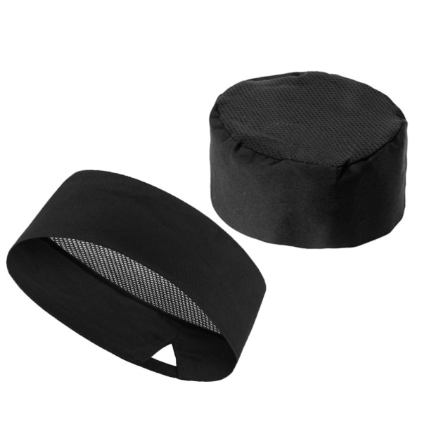 Unisex kockhattar med ventilerande Mesh topp Justerbar cap black 2pcs