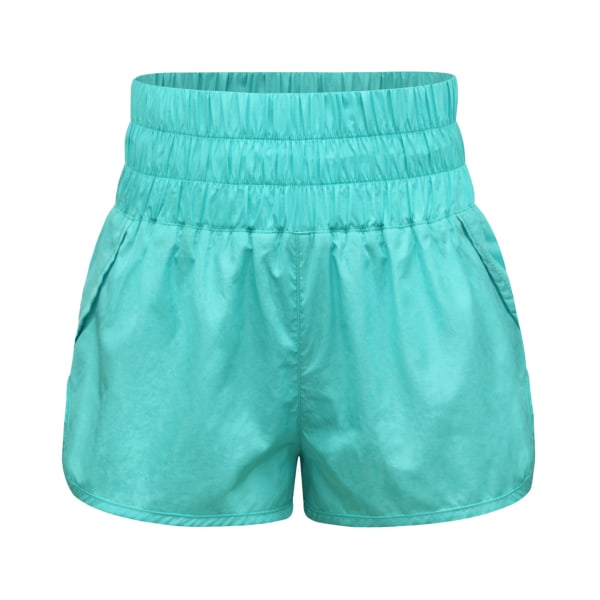 Atletiska shorts för kvinnor med liner elastiskt band Vandring Sweat Workout Shorts byxor sapphire xl