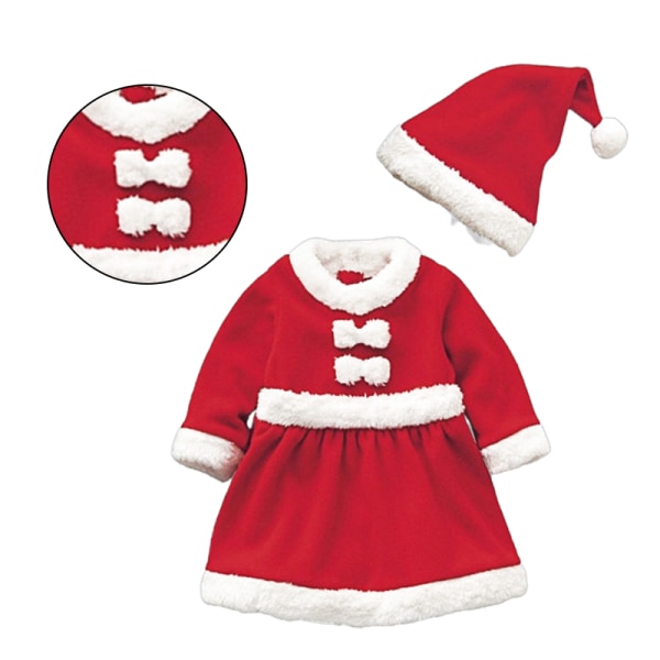 Jul Tomte Klänning Set Outfit Kostym för Barn Pojkar Flickor till Jul Bebis Småbarn boys 110cm