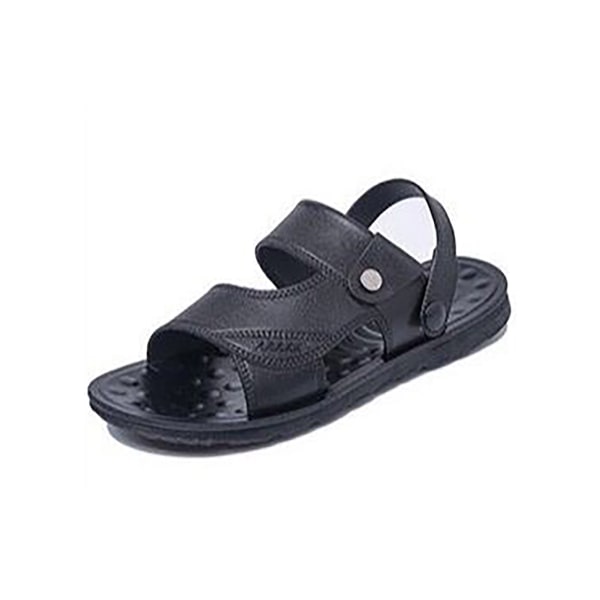 Platta sandaler Herr Loafer Extremt bekväma anti-halk strandskor black 45