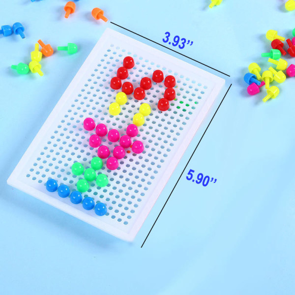 Barnleksaker Pusselpinnebräda med 96 svamppinnar Modellsatser Pedagogisk byggleksak för barn as show