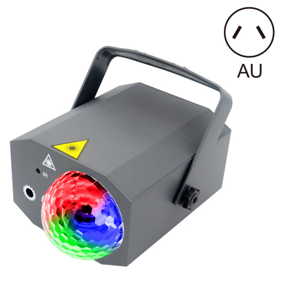 LED-ljud aktiverat laserljus Fjärrkontroll Disco Ball Lampor för födelsedagspresenter Nyårspresenter plastic au plug glossy grey