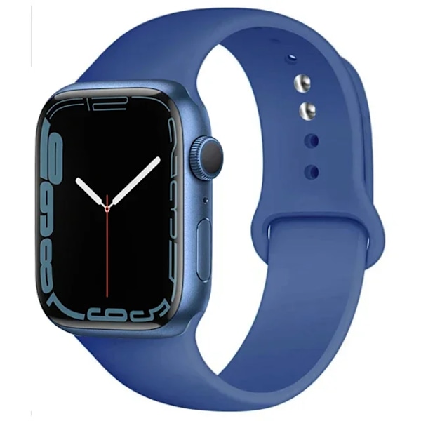 Silikonarmband för Apple Watch-remmar 49mm 40mm 44 mm 45mm 46mm 42mm 41mm 38mm sportarmband iWatch serie 10 9 8 3 SE ultra 2 30 porcelain blue 38 40 41 S10-42mm ML