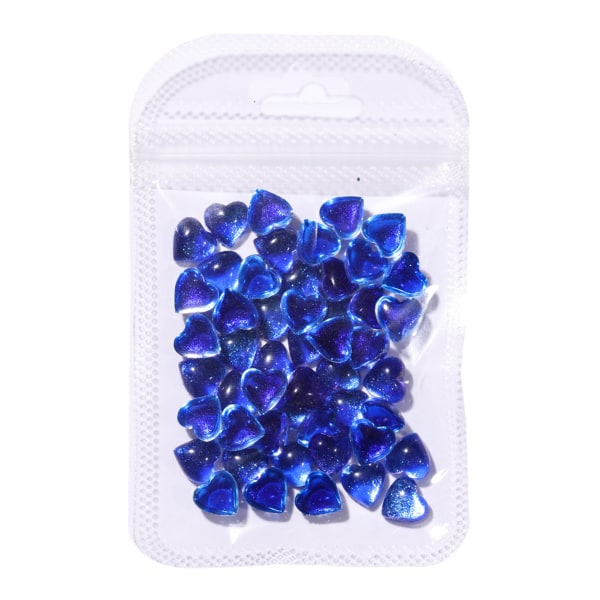 Nail Rhinestone Green Heart Flatback Crystal Stones för DIY Nail Art Manikyr crystal blue