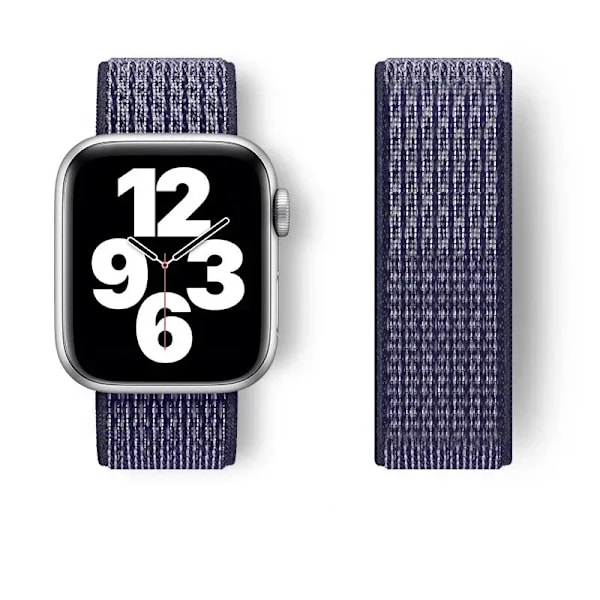 Nylon Loop Armband för Apple Watch Armband 44mm 40mm 45mm Ultra2 49mm 41mm Sportarmband iwatch Tillbehör Serie 9 8 se 7 6 5 4 3 purple pulse 61 38mm-40mm-41mm