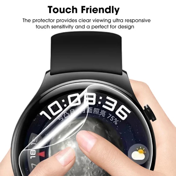Skärmskydd för Huawei Watch GT4/GT5 41mm 46mm Smartwatch Hydrogel Film för Huawei Watch GT3/GT5 Pro 42mm 46mm Ej Glas For GT5 pro 46mm 3PCS
