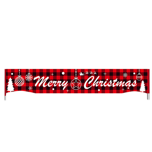 Utomhusbanderoll Flagga Dra Merry Christmas Brev Tryckt Seriefigur Mönster Banner Vattentät 1