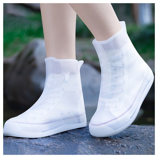 Vattentäta skoöverdrag Återanvändbara halkfria överdragsskor Antisladd utomhus vandringsskoöverdrag för vuxna barn pink xl