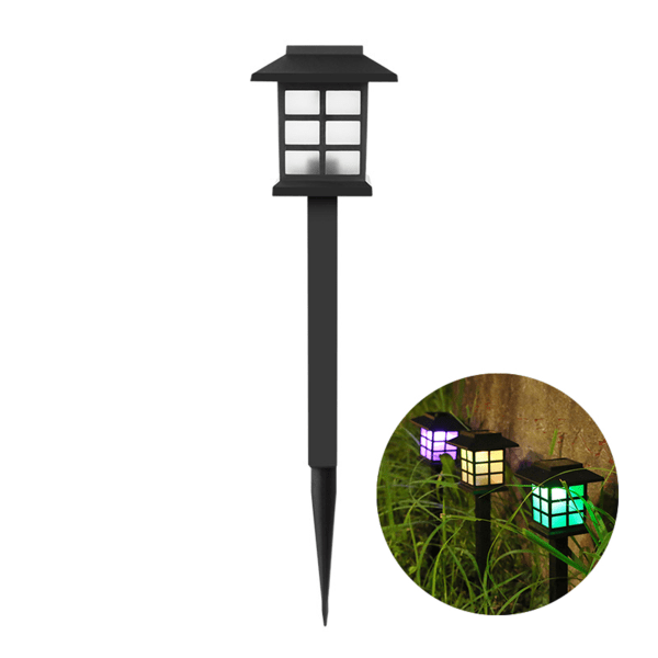 Solar Garden Light Simulering Flame Outdoor Led Lawn Street Lamp white light