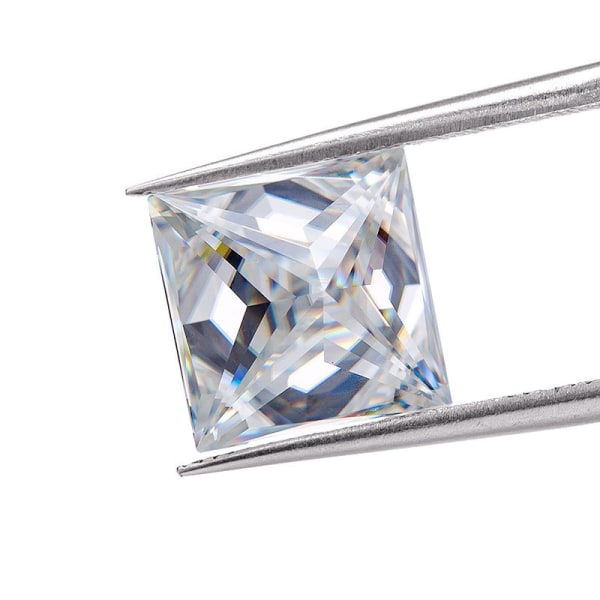 Moissanite Square Diamond D Color VVS Clarity Förlovningsring Örhängetillbehör 0.8