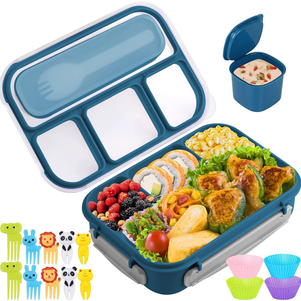 16 lunchlåda set isolerad matlåda fruktspett sås bento box set b pink