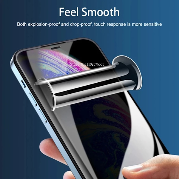 3-pack Anti-Spy Hydrogel Film för iPhone 15 13 11 12 14 Pro Max Plus XS Max X XR Sekretess Skärmskydd för iPhone 12 13 Mini for iPhone XR 3PCS