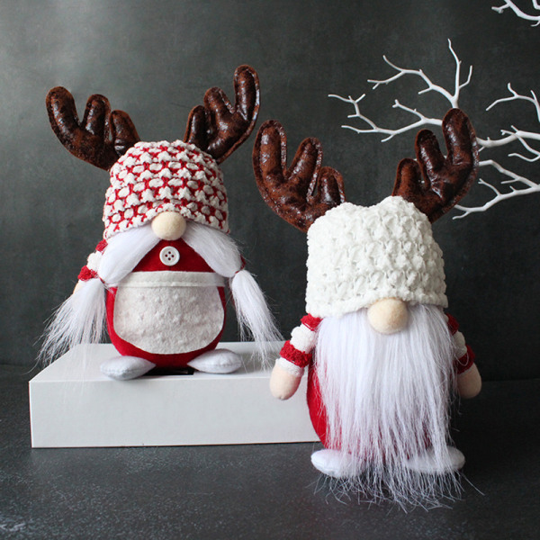 Christmas Gnome Plysch Doll Ansiktslös docka Party rekvisita med huva Doll Home Jul braids